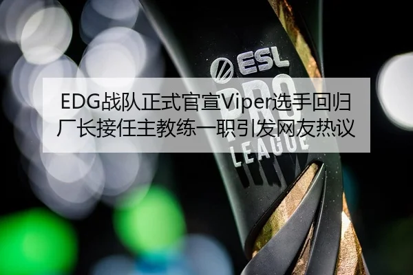 EDG战队正式官宣Viper选手回归厂长接任主教练一职引发网友热议